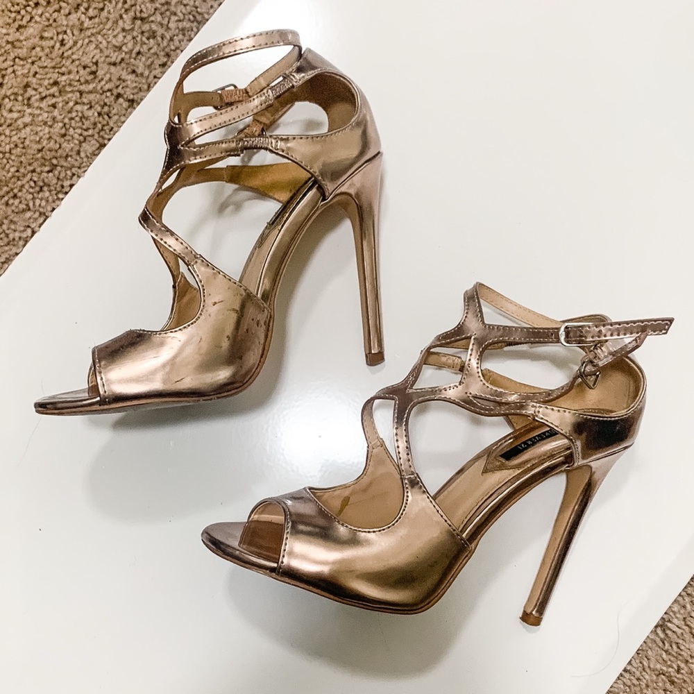 Forever21 Rose Gold Heel Sandals